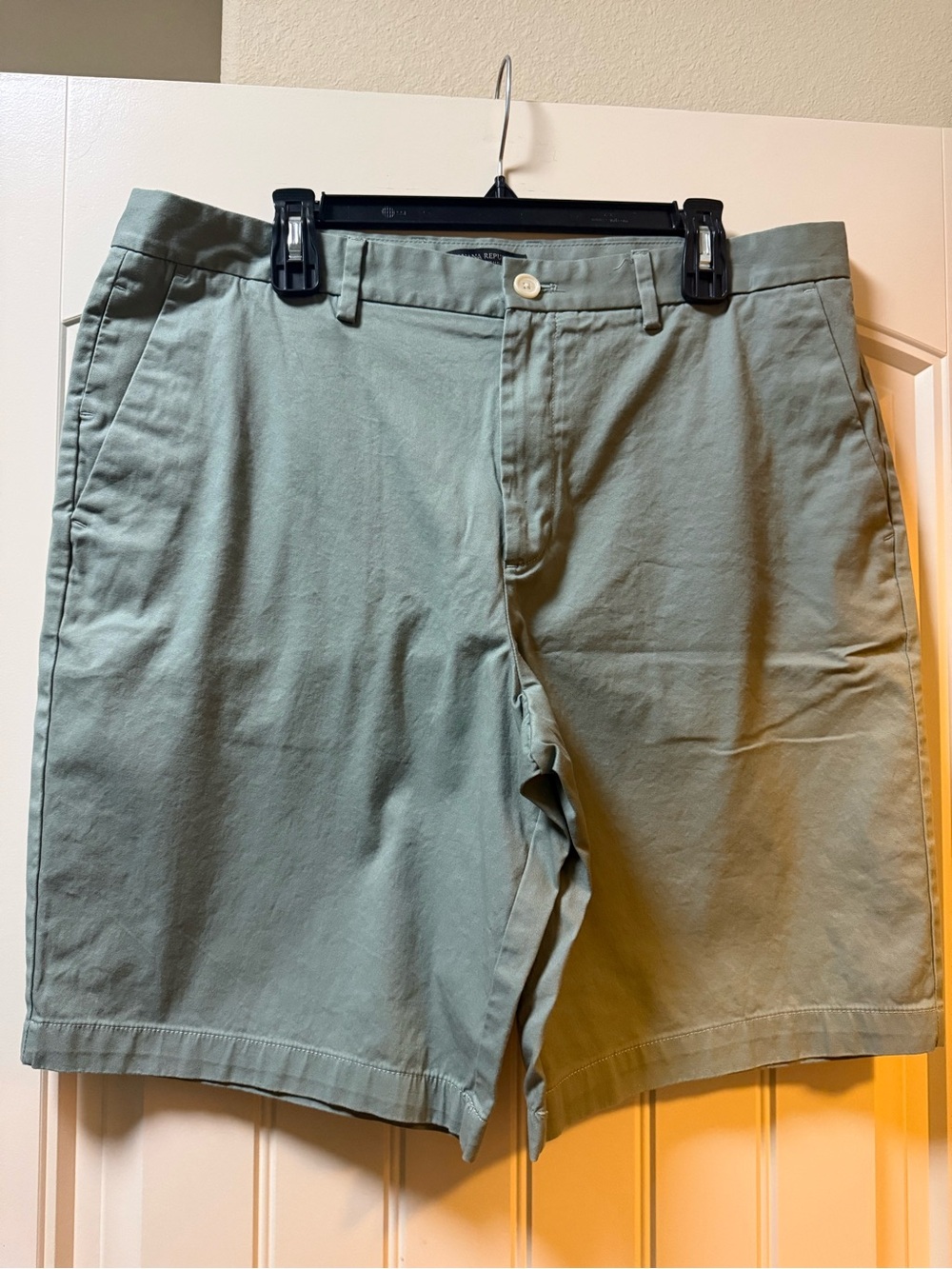 Banana Republic Men's Flat-Front Shorts in Sage Green